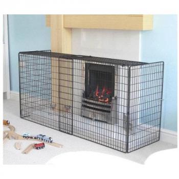 Black Metal Clippasafe Fire Guard – Telescopic