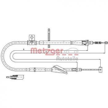 Metzger Handbremsseil für Opel Agila