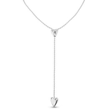 Cupido Silver Plated Chain Hearts Necklace by UNOde50