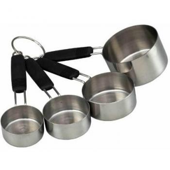MasterClass Ergonomic Stainless Steel Measuring Cups (Set of 4)