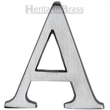 A Letter Plate with Satin Chrome Finish