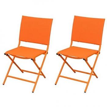 Chaises Bali Orange (Lot de 2)