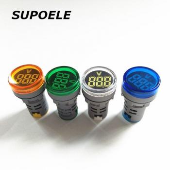 22mm AC Voltmeter with Big LED Display (Red, Green, Yellow, Blue, White)