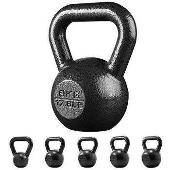 Schwarze PROIRON Kettlebell 8 kg – Profi Gewicht