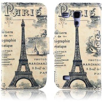 Protezione Pellicola PU Flip con Slot Carte per Galaxy S3 i8190