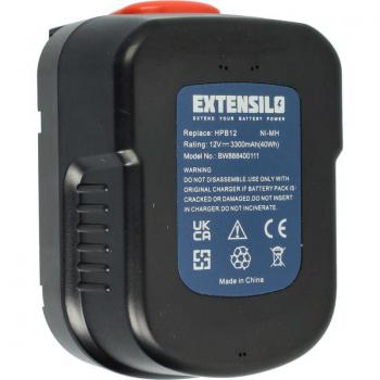 CP12KB / EPC126 / EPC128 12 V Replacement Battery (3300 mAh NiMH) – Extensilo
