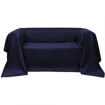 Navy Blue Micro-suede Sofa Slipcover 140 x 210 cm