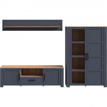 Wohnwand »Toneo«, blau, (3 St.)