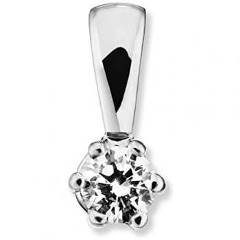 Kettenanhänger 0.1 ct Diamant Brillant aus 585 Weißgold