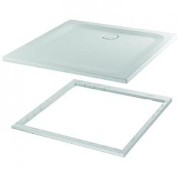 Bette – Réservoir de douche rectangulaire en acier inoxydable, support inclus