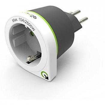 Q2Power Europäischer Reiseadapter – Schweiz & 5 Länder (Grau/Weiß)