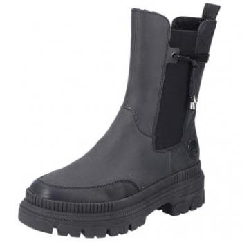Modische Winterstiefel RIEKER für Damen Gr. 42 schwarz mit Kordeln