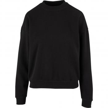 Urban Classics Damen Sweatshirt Oversized Light Terry Crewneck schwarz
