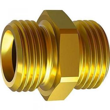 Raccordo Doppio Filettato G 1/4 a G 1/2, Ottone, 24mm, Pressione 25 Bar, Temperatura 150 °C