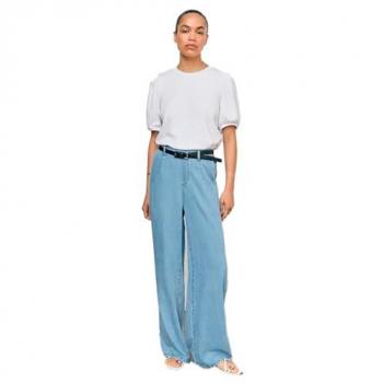 Pantalon chambray femme bleu clair taille 38-40
