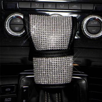 Crystal Diamond Handbrake and Gear Shifter Cover Set for Car Interior