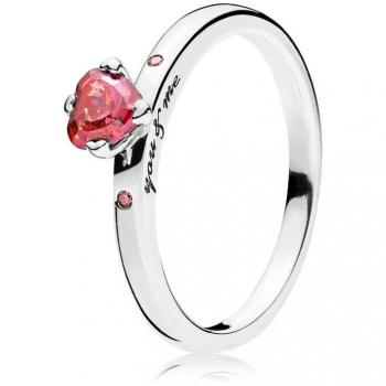 Pandora San Valentín Joyería Anillo Corazón circonitas rosas y rojas 196574CZRMX , para Mujer