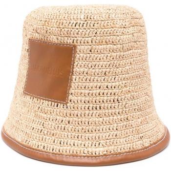 Light brown raffia bucket hat