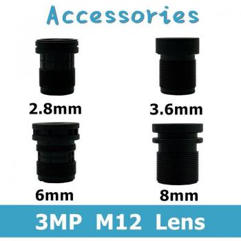 3.0MP CCTV Lens for IP AHD Camera M12 1/2.7 6mm
