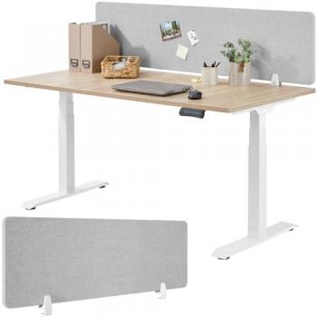 Tectake® Trennwand für Schreibtische, in 2 Größen, inkl. Klemmen