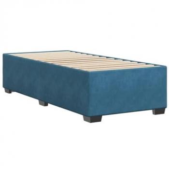 VidaXL 90x190 cm Blaues Bettgestell Samt