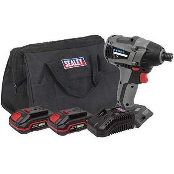Sealey CP20VIDX 20V Cordless Brushless Impact Driver 1 x 2ah & 1 x 4ah Li-ion Charger Bag
