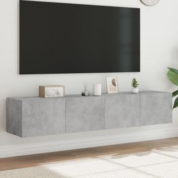 VidaXL Contemporary TV Wall Cabinets with LED Lights