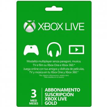 Xbox Live Gold – Pacchetto 3 Mesi – Cartuccia Digitale