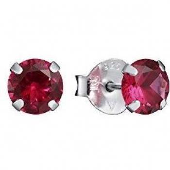 Pendientes Viceroy de plata con cristal rojo