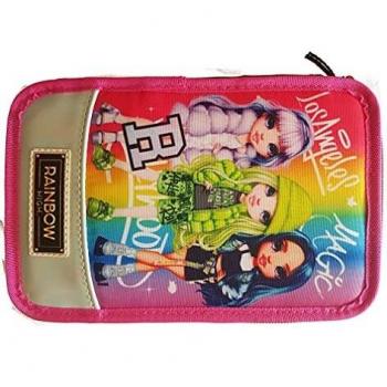 ASTUCCIO SCUOLA 3 ZIP A LIBRO RAINBOW HIGH FUCSIA CONTENENTE 45 PZ PENNA FRIXION COLORI GIOTTO