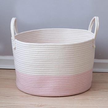 Nursery Cotton Rope Storage Basket for Toys