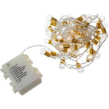LED-Vintage-Kristall‑Lichterkette 50 Stück – 8 Funkt. – 4,9 m – MARELIDA