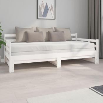 Día y Noche Sofá cama extraíble sin colchón blanco 2x(90x200) cm