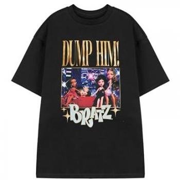 Women's Bratz Short Sleeve T-Shirt, Adult Black, XL