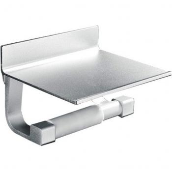 ZOTOBON Bathroom Paper Holder with Phone Shelf and Towel Rack, Black F5