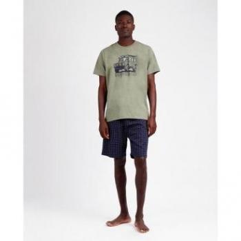 Pijama Hombre Admas Road Manga Corta Verde (L) 2024