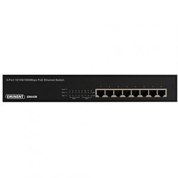 Eminent Gigabit Switch met 8 PoE-poorten 10/100/1000 Mbps