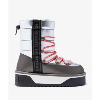 D.Franklin Damen Schneeschuhe Nordic V.2 mit Fellfutter Silber 37