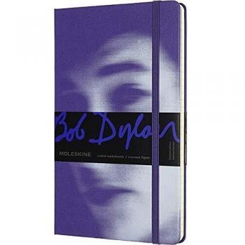 Cuaderno Personalizado Bob Dylan Edición Limitada de Tamaño Extra con Líneas Anchas Violeta