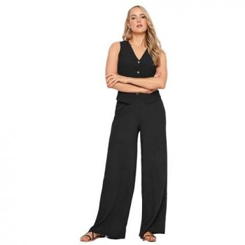 Tall Black Patterned Pant Set – 14XL
