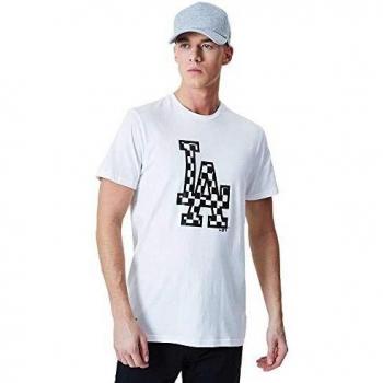 New Era Uomo Polo bianco S logo MBL Infill LA Dodgers in cotone