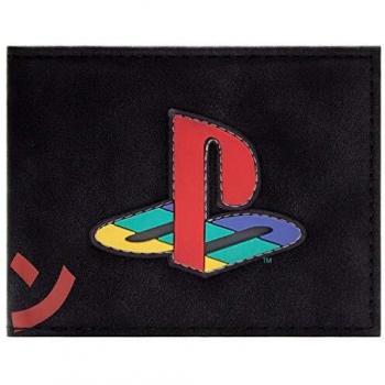 PS1 Logo Nero Portafoglio in Stile Giapponese