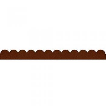 ECO GARDEN Recycled Rubber Flexi Curve Scallop Border Terracotta