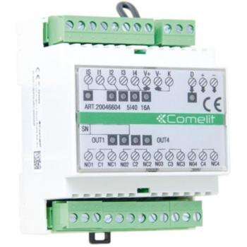 Modulo Simplehome 5 ingressi, 4 uscite 16A su DIN – Comelit 20046604