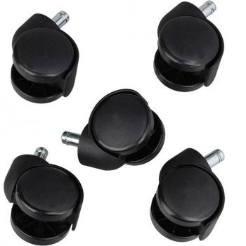 5 x Office Chair Replacement Wheels Black