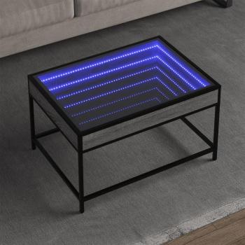 Tavolino Grigio Sonoma Con LED Infinity
