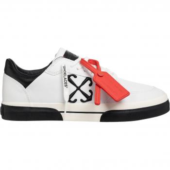 White Arrow Motif Off-White Men's Canvas Sneakers, Size 7 US
