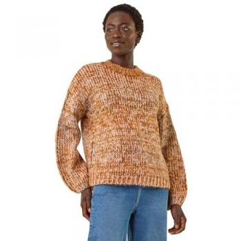 Roman Women's Orange Metallic Ombre Cardigan – Size 12