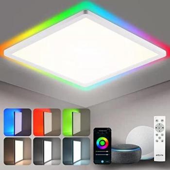 Voice‑Controlled 1600LM RGB LED Ceiling Lamp Ø29.5 cm