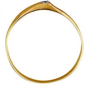 KLiNGEL Luxus-Linie – 375 mm Ring, Gelbgoldfarben, weißer Diamant-Glanz
